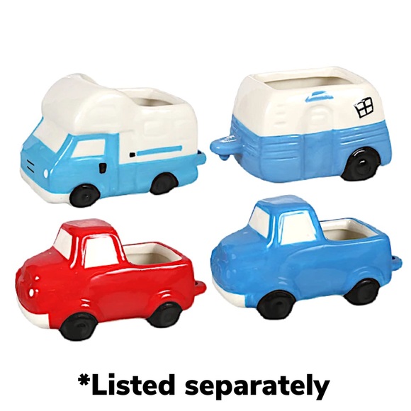 RED PICK UP TRUCK CERAMIC PLANTER NWT - Picture 8 of 10